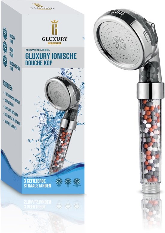 Gluxury Ionische Douchekop Waterbesparende Douchekop Handdouche met