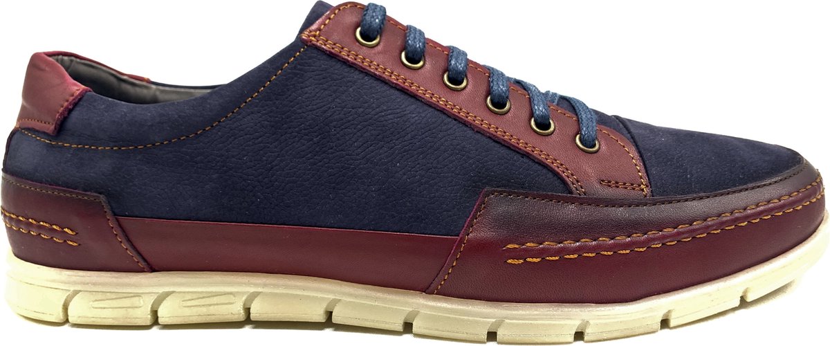 Online Express Veterschoenen Sportief schoenen Flexibele comfort voor zachtheid en ademend vermogen Echt leer Blauw