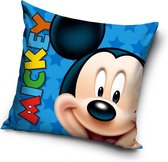 Blije Mickey Sierkussens - Kussen - 40 x 40 inclusief vulling - Kussen van Polyester - KledingDroom®