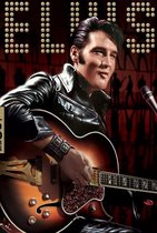 Diamond painting Elvis Presley met gitaar 40 x 50 cm volledige bedrukking ronde steentjes - elvis  - nieuw - direct leverbaar - portret - the king - legende -  Elvis - Presley.
