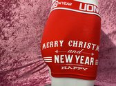 Kerst Boxershort Heren - Kerstcadeau - Cadeau onder een kerstboom - Katoenen Boxershort - Elastisch Band -  Maat M - Kleur Rood