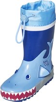 Playshoes - Bottes de pluie pour femmes pour enfants avec cordon de serrage - Shark - Blauw - taille 21EU