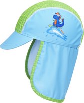 Playshoes - UV-zonnepet voor jongens - Dino - Lichtblauw/Groen - maat S (49CM)