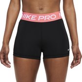 Nike Pro Short Tight  Sportbroek - Maat L  - Vrouwen - zwart - roze - wit