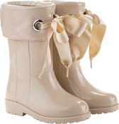 Igor - Regenlaarzen voor meisjes - Campera Charol hoogglans met strik - Beige - maat 30EU