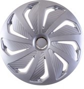 Wieldoppen Wind zilver 16 inch Set van 4 stuks