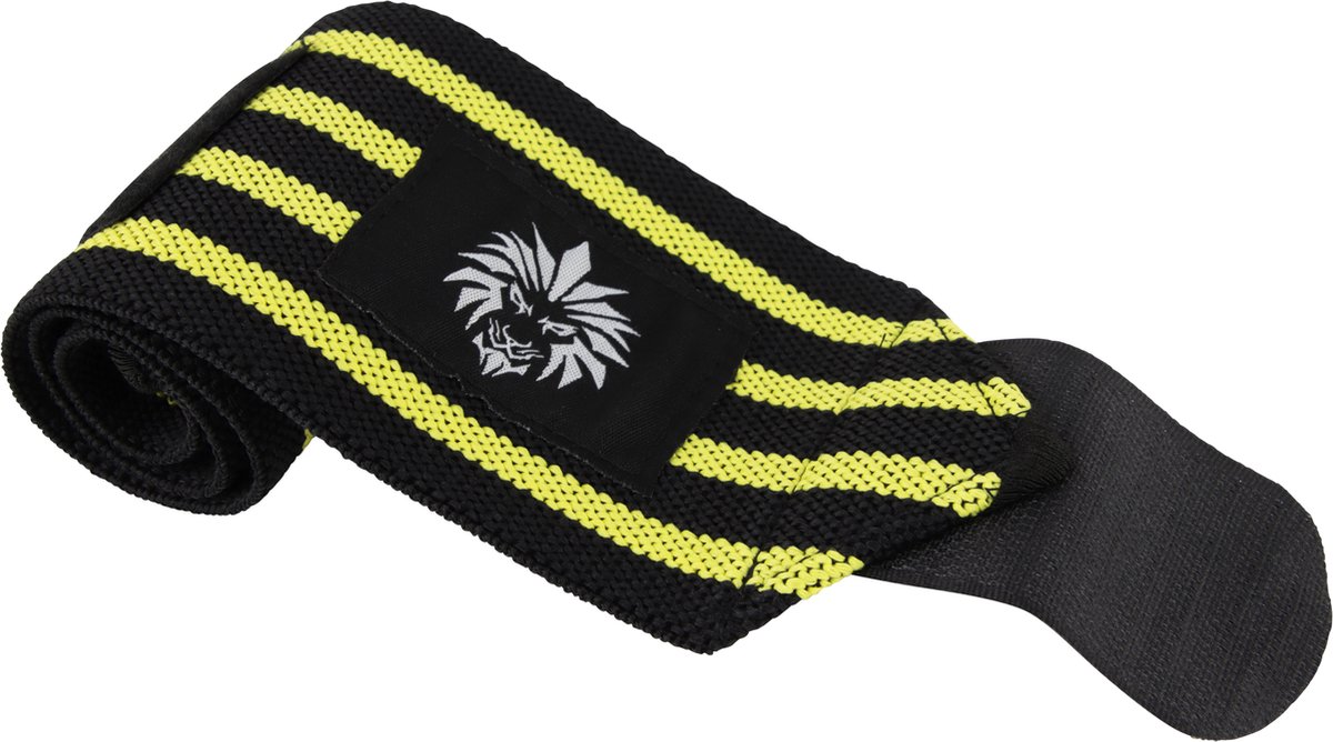 ORCQ WristWraps Zwart/Geel - Stevige Wrist Wraps - Geschikt voor Fitness, Crossfit en Krachttraining - Wrist Wraps voor Heren en Dames
