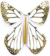 Magic Butterfly ® - Opdraai Vlinder - Magische Vlinders - Vlinder voor in een kaart – Metal Gold New Concept 10 stuks