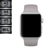 RipaWare Sport Watch bandje - Geschikt voor Apple - Silicone - 42, 44, 45mm - M/L - concrete