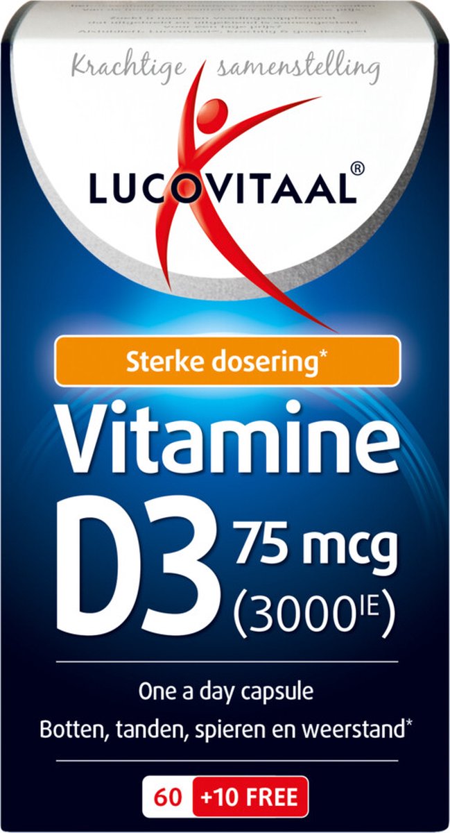 Goedkoopste 3x Lucovitaal Vitamine D3 75mcg Forte 80 capsules