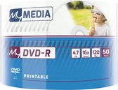 1x50 MyMedia DVD-R 4,7GB 16x Speed Printable Wrap - DVD-R - 4.7 GB