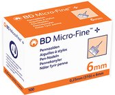 pennaalden-voor-insulinepen-micro-fine-doos-van-100 6 mm x 31G (0,25mm)