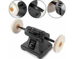 STAHLWERK PM-480 ST werkbankpolijstmachine met 480 watt en 7.200 omwentelingen per minuut voor metaal, hout, acryl en kunststof