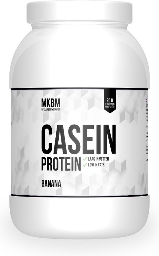 markeerstift map Promotie MKBM Casein Protein shake - Banaan - 1 KG - Caseïne eiwitpoeder | bol.com