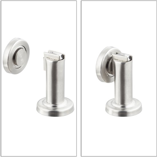 Relaxdays 10x butée de porte à l'intérieur - aimant de retenue de porte en acier inoxydable - pour montage mural
