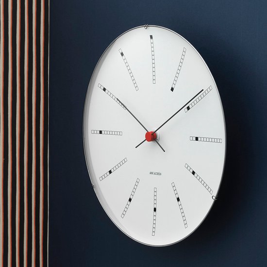 Arne Jacobsen Bankers Clock Wandklok Wit 29 cm 43640 bol