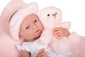 Berenguer babypop La Newborn 38 cm Meisje met bruine ogen knuffel flesje en speen