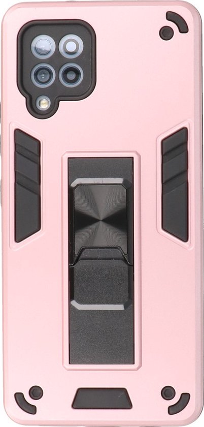 Étui Samsung Galaxy A42 5G - Étui rigide Tough Armor - Étui pour téléphone avec fonction de support - Couverture arrière Bestcases - Rose