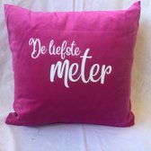 kussen met tekst DE LIEFSTE METER