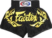 Fairtex Muay Thai Shorts - Eternal Gold - zwart/goud - maat S