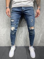 Herenjeans Beschadigde Denim Broek Slim Fit Skinny Zip Enkel Jongens Casual Stretch Broek Hip Hop Ripped Jeans Alle Taille Maten