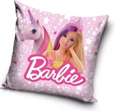 Barbie met Unicorn Sierkussens - Kussen - 40 x 40 inclusief vulling - Kussen van Polyester - KledingDroom®