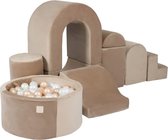Misioo Foam playground | Castle | Speelblokken | Velvet Goud | Speeltuin Foam | Inclusief Ballenbak en ballen