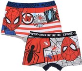 2 Pack Spider-Man Boxershorts - Grijs/Rood - Zwart/Grijs - Maat 6/8 jaar