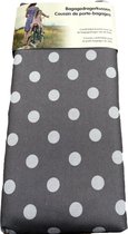Bagagedragerkussen Stippen Print - Wit / Grijs - Polyester - 14 x 4 x 31 cm