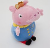 Knuffel van Peppa George als koning -27 cm