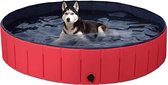 Zwembad waterbak voor honden, opvouwbaar plantenbad 140 x 30 cm PVC, draagbare badkuip wasbad huisdier zwembad