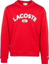 Lacoste Logoprint Fleece Sweater  Trui - Mannen - rood - wit