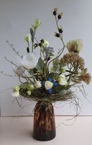 Seta Fiori - veldboeket - kunst bloemen - wit - 45cm -