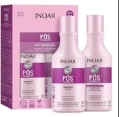 Inoar Pos vooruitgang Duo Shampoo en Conditioner voor rechtgebogen Hair - 250 ml x 2