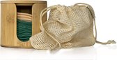 BRUSHBOO WASBARE MAKE UP REINIGINGSWATJES MET BAMBOO BOX EN WASZAKJE