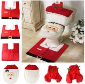 Optinum® Kerst Kerstman toiletbrilhoes - Toiletbril Cover Kerstman - Kerst - WC Bril Cover - Toiletbril Hoes - Herbruikbare WC-Brilhoesje - Wasbaar - Kerstmis