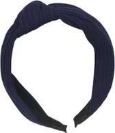 Diadeem - haarband van stof met knoop - wafelstof - kinderen/meisjes/dames – kaki