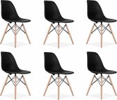 Eetkamerstoelen - Set van 6 kuipstoelen - Zwart - Kuipstoel - Eetkamerstoel - Eetkamerstoelen - Kuipstoelen - industriële eetkamerstoelen - keuken stoel - keuken stoelen - woonkame
