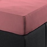 katoen split hoeslaken voor matras  180x200 met 1split kleur roze
