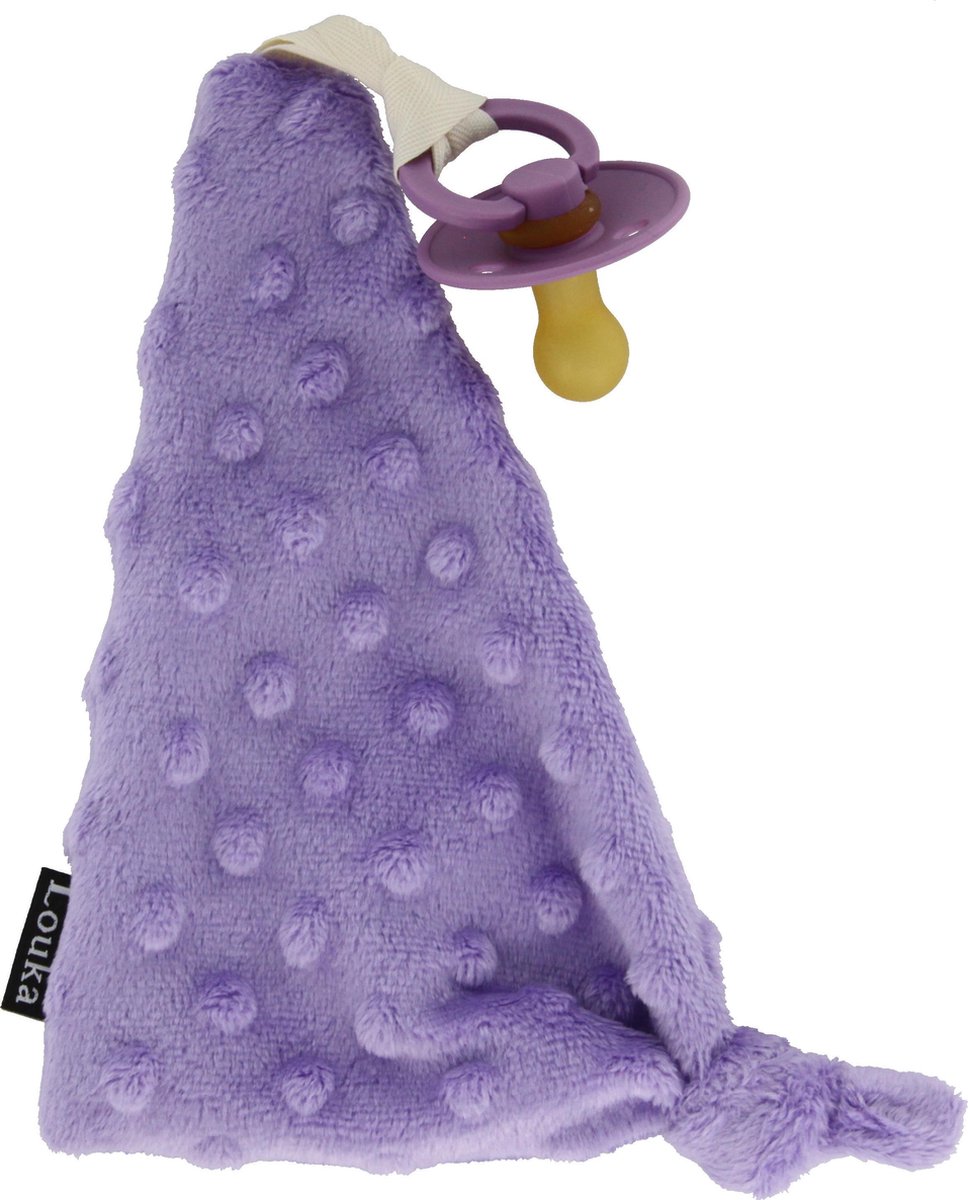 Goedkoopste Louka Speendoekje driehoek minky lila - speenknuffel - paars - excl. Bibs speen
