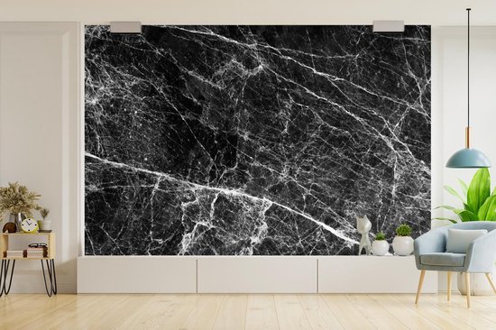 Papier peint - Papier peint Papier peint photo Marbre - Pierre - Zwart - Largeur 330 cm x hauteur 220 cm