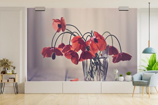 Papier peint Papier peint photo en vinyle - Bouquet de coquelicots largeur 390 cm x hauteur 260 cm - Tirage photo sur papier peint (disponible en 7 tailles)