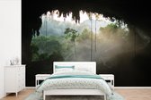 Behang - Fotobehang Natuurlijke grot in het regenwoud van Maleisië - Breedte 360 cm x hoogte 240 cm