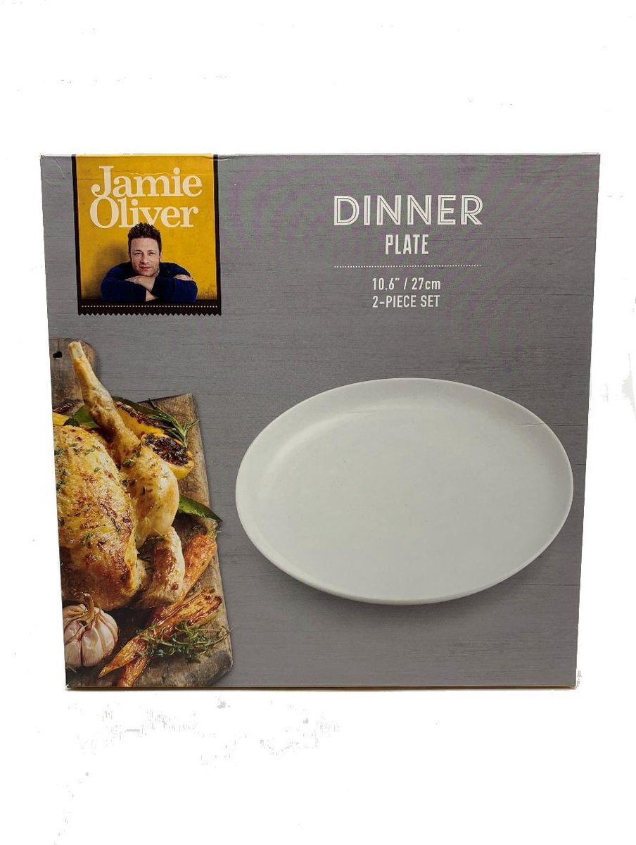 8 Jamie Oliver - Dinerborden - 8 Stuks - Porselein Wit - Ø 27 cm (10.6