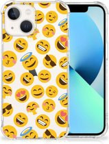 Hoesje met Tekst iPhone 13 Telefoonhoesje  met doorzichtige rand Emoji