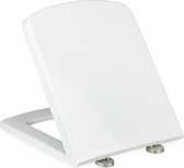 Relaxdays Toiletbril - rechthoekig - toiletzitting - duroplast - wc-bril -  softclose | bol.com