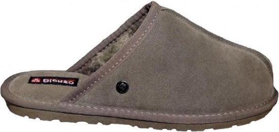 Babouche homme Blenzo cuir taupe taille 44