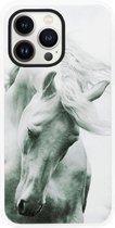 ADEL Siliconen Back Cover Softcase Hoesje Geschikt voor iPhone 13 Pro Max - Paarden