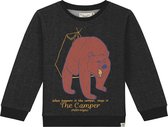 Smitten Organic Camper Bear Melange Pullover Long Sleeve