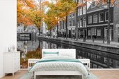Behang - Fotobehang Impressie van de Prinsengracht in Amsterdam - Breedte 360 cm x hoogte 240 cm